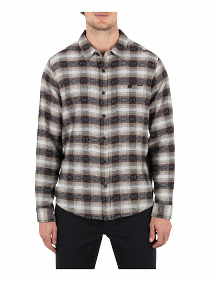 Portland Stretch Flannel Long Sleeve | Hurley - Black