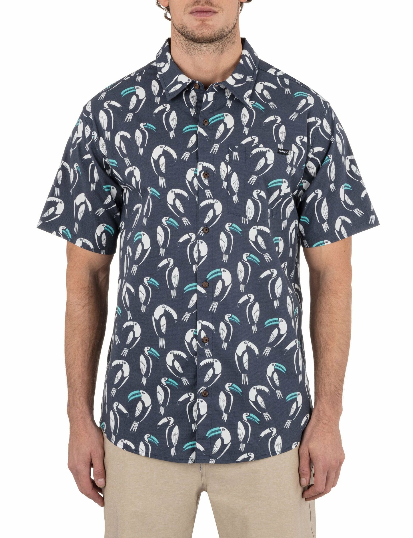One & Only Lido Stretch Short Sleeve Shirt | Hurley - GREY