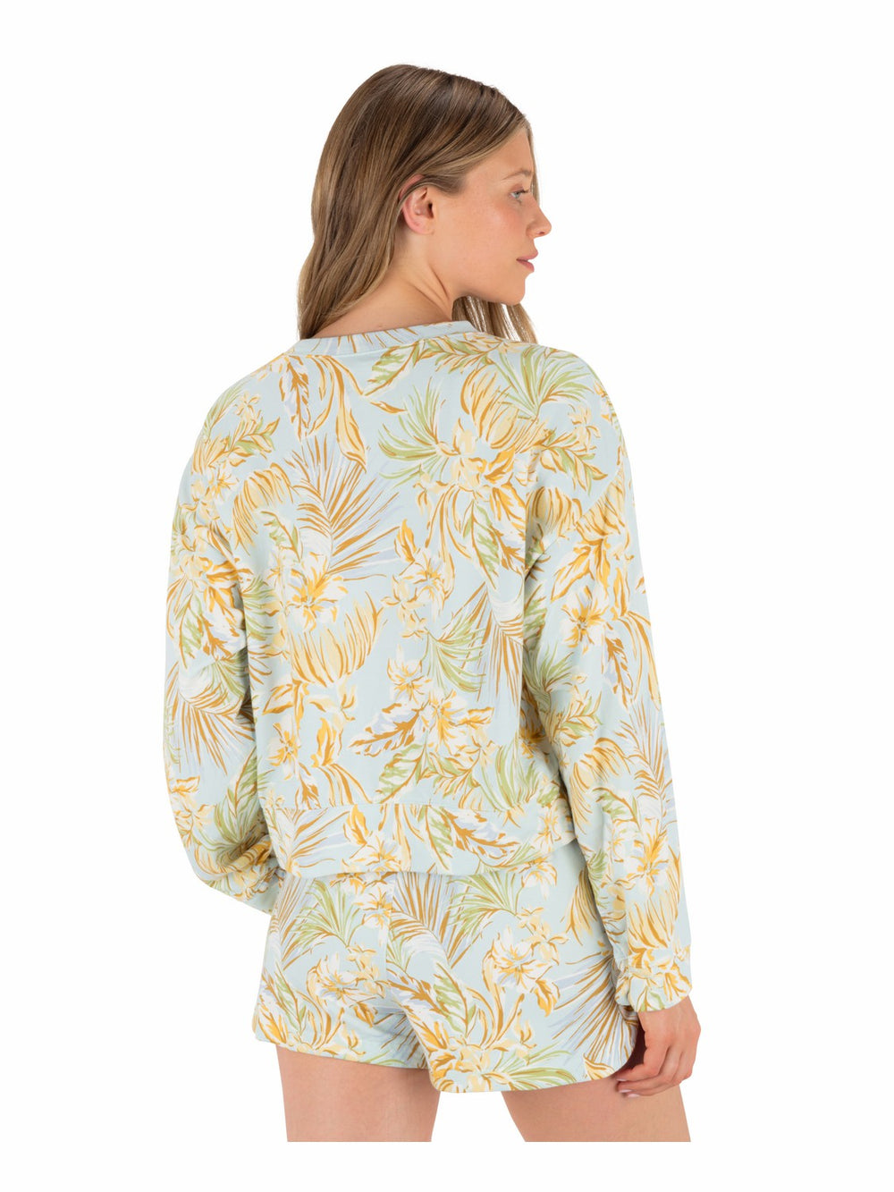 Fall Palms Boxy Crew | Hurley - STARLIGHT BLUE