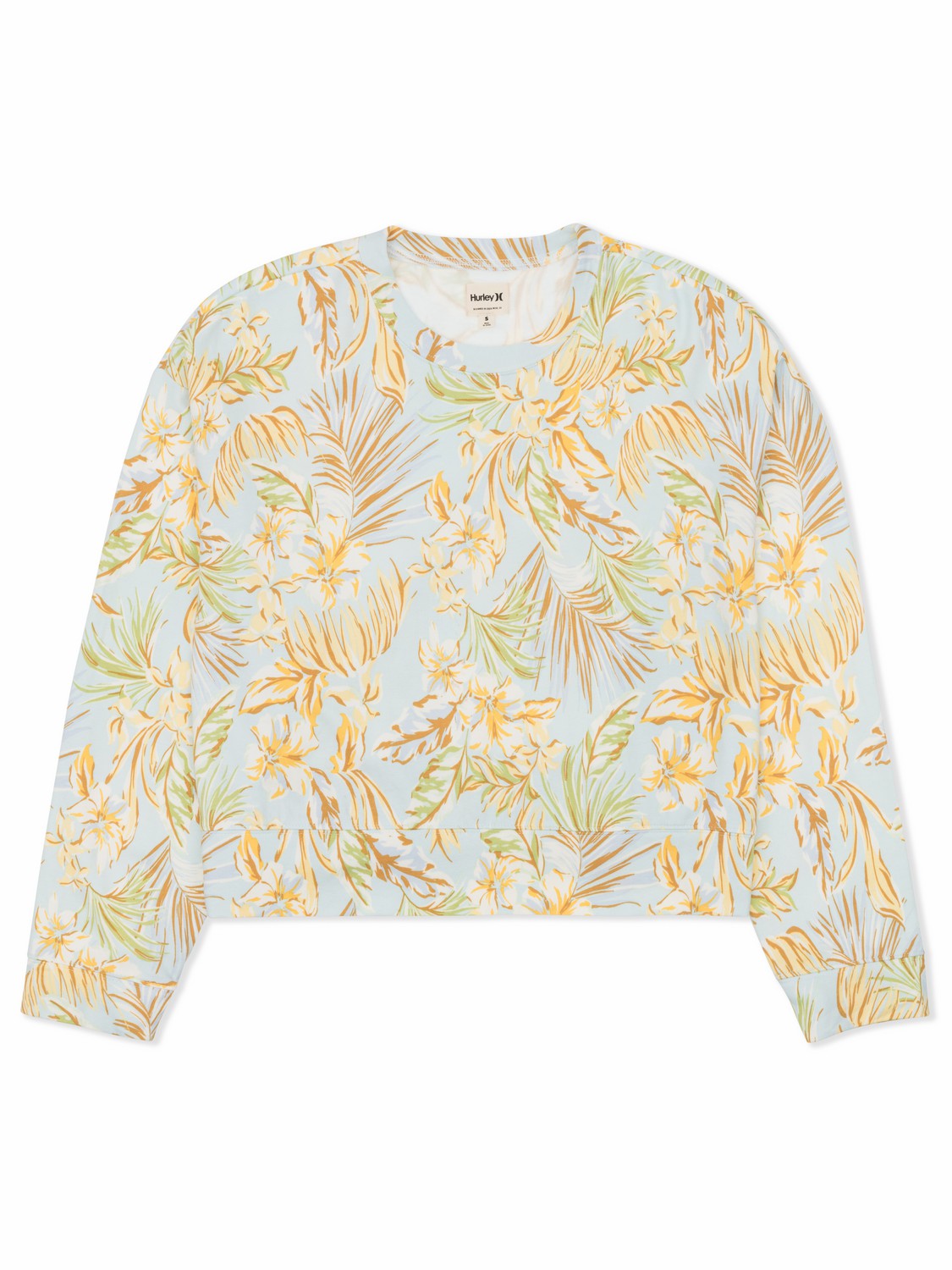 Fall Palms Boxy Crew | Hurley - STARLIGHT BLUE
