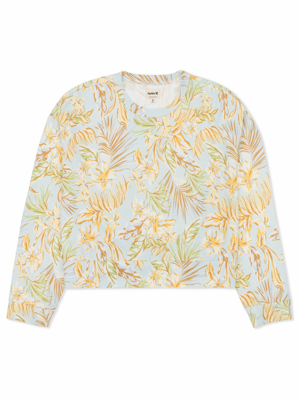 Fall Palms Boxy Crew | Hurley - STARLIGHT BLUE