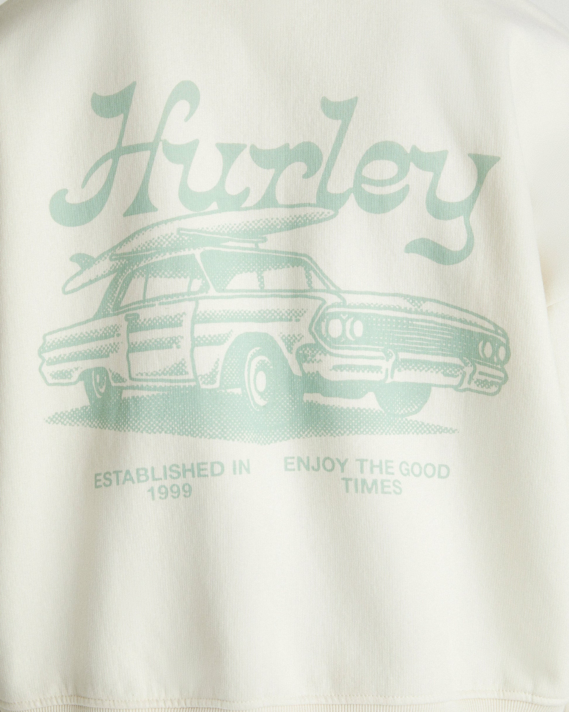 Enjoy The Good Crop Zip Hoodie | Hurley - Off White