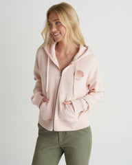 Shell Yeah Crop Zip Hoodie | Hurley - Seashell Pink