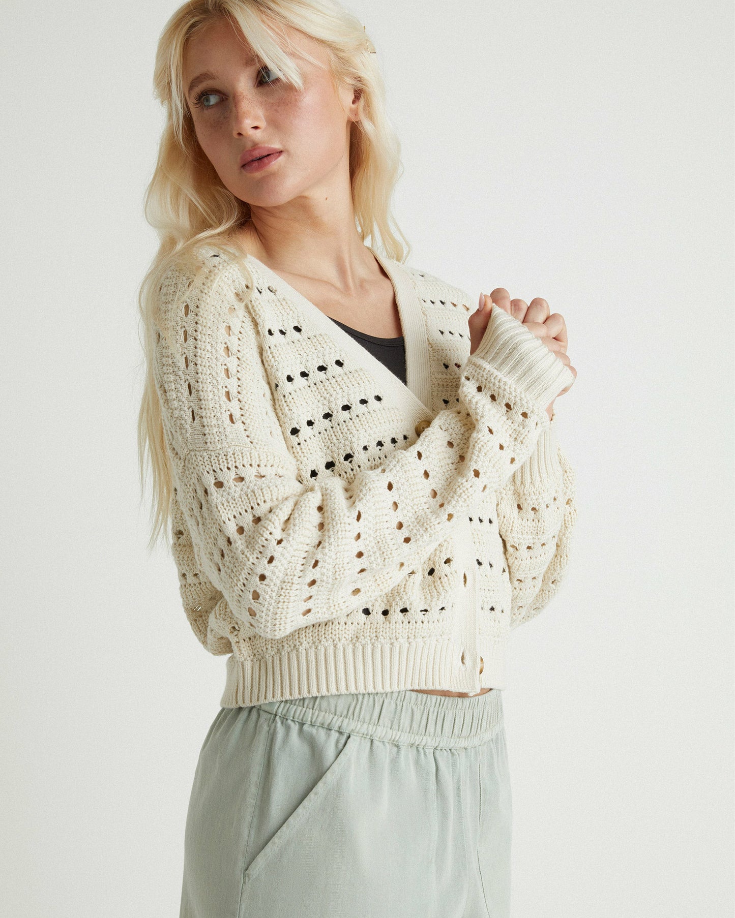Charming Cardigan | Hurley - Off White