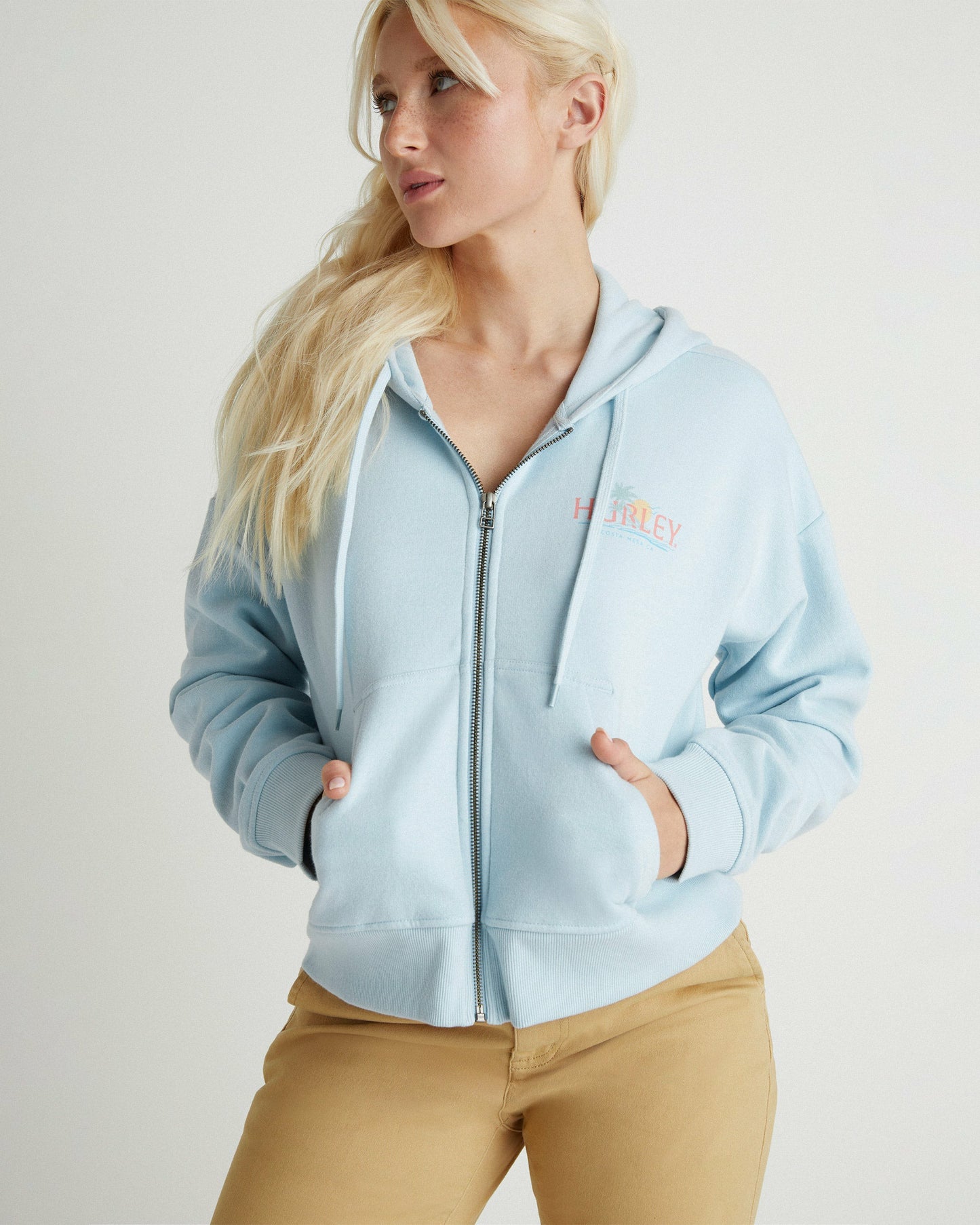 Coastline Crop Zip Hoodie | Hurley - Skyway