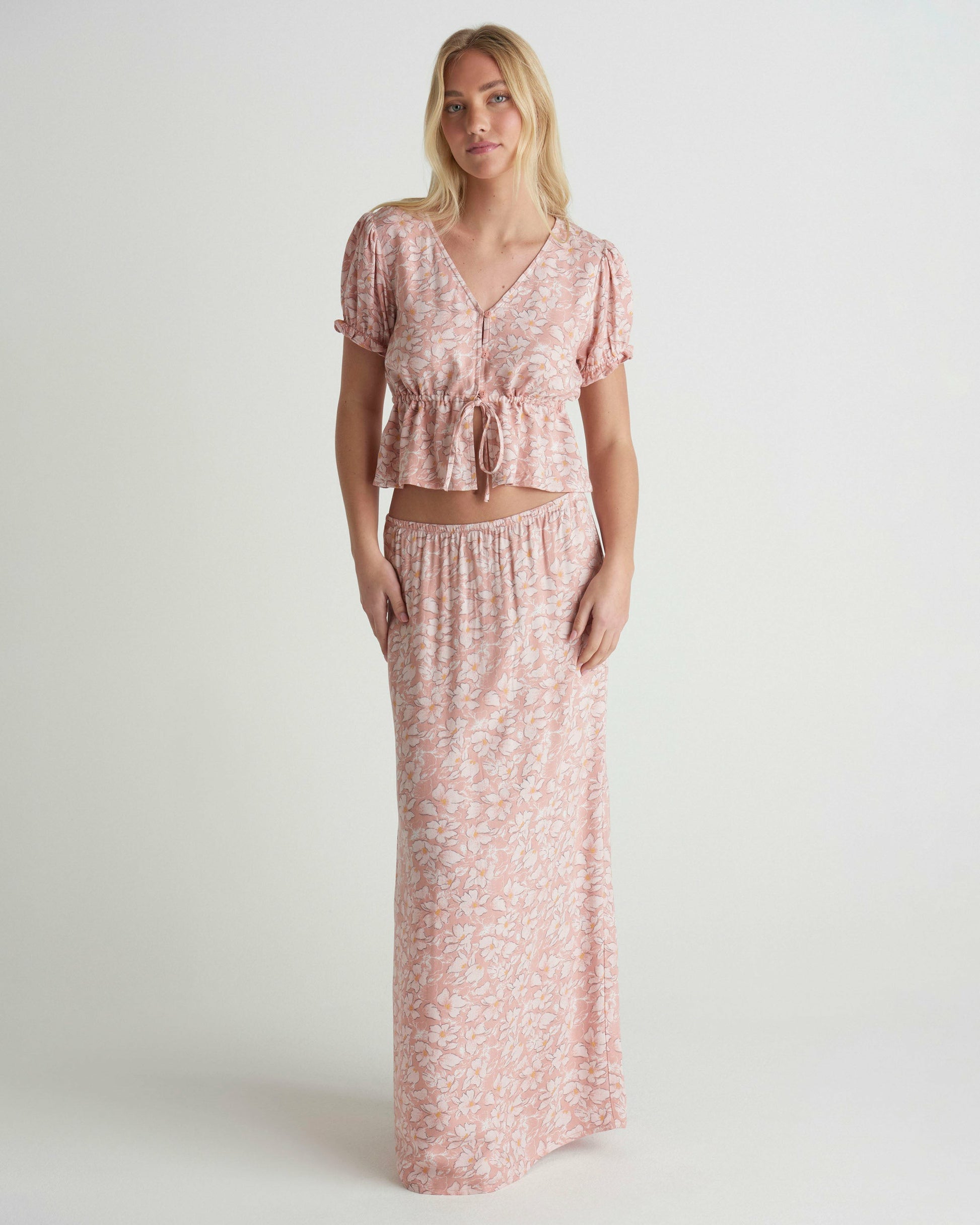Beachcomber Maxi Skirt | Hurley - Rose Tan