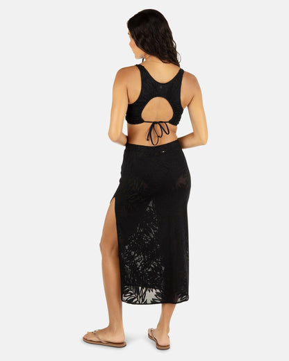 Ulu Leaf Midi Skirt | Hurley - Black