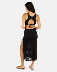 Ulu Leaf Midi Skirt | Hurley - Black