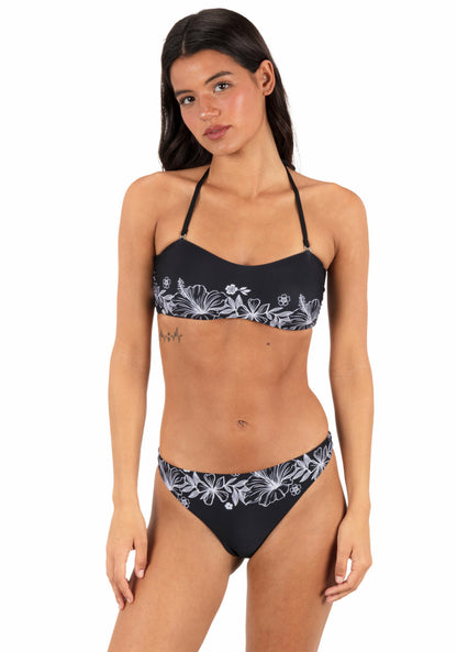 Tropical Blooms Bandeau | Hurley - Black / White