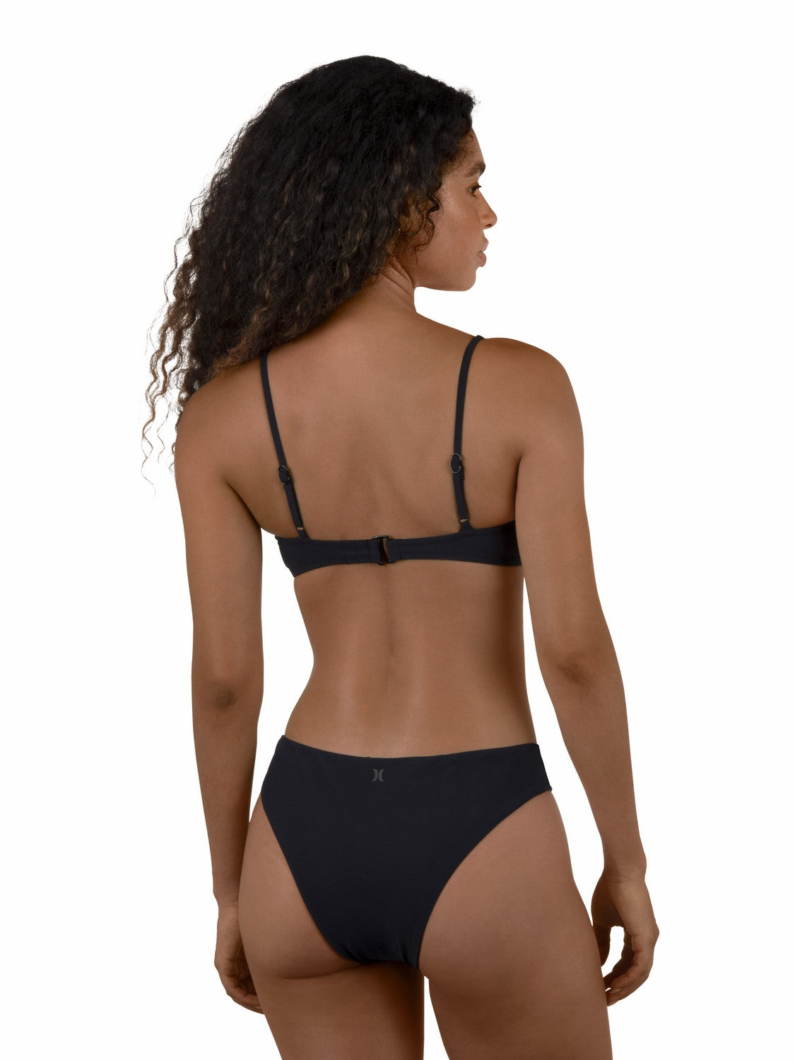 Max Solid Mid Rise Cheeky Bottom | Hurley - Black