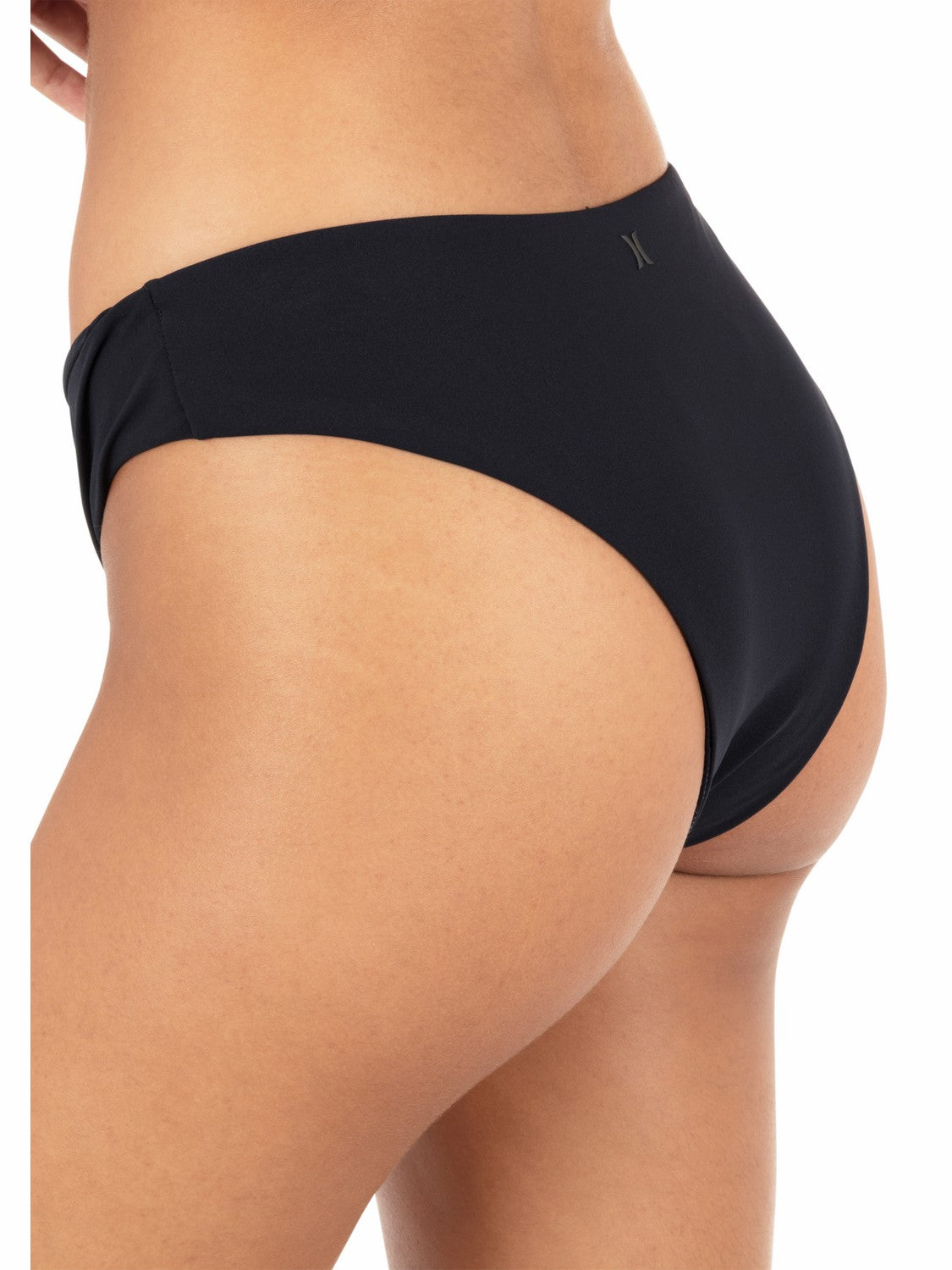Max Solid Mid Rise Cheeky Bottom | Hurley - Black