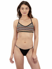 Chevron Knit Cheeky Bikini Bottom | Hurley - Black