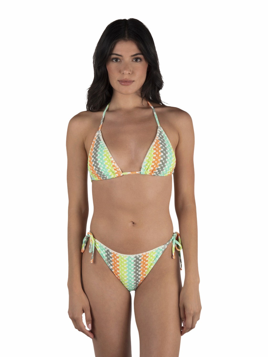 Stripe Crochet Scrunch Cheeky Bottom | Hurley - Sour Apple