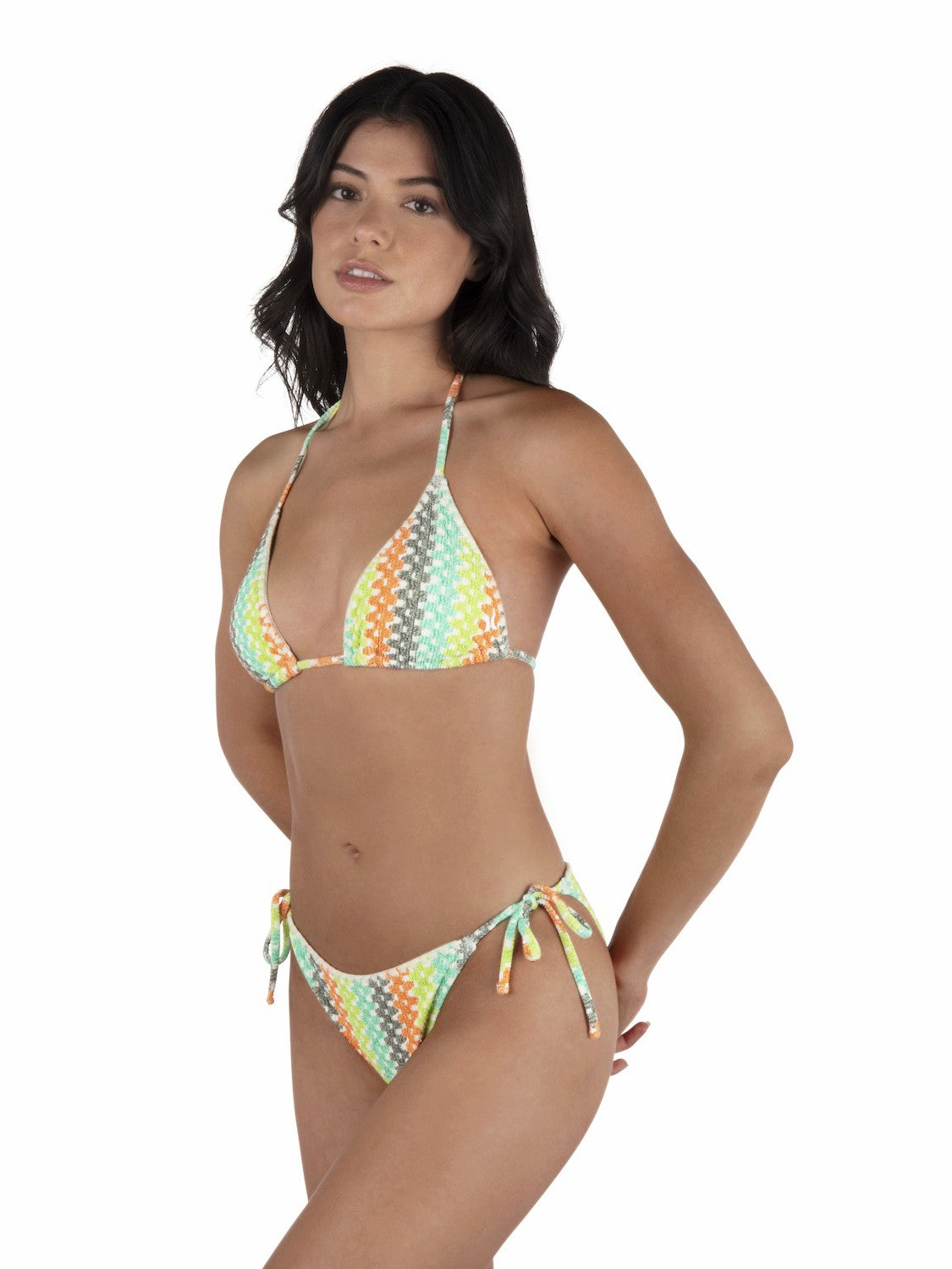 Stripe Crochet Scrunch Cheeky Bottom | Hurley - Sour Apple