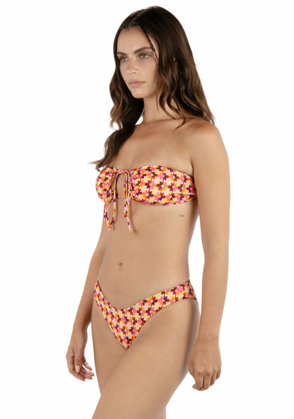 Daisy Tile Cheeky Scoop Bottom | Hurley - Coral Blossom