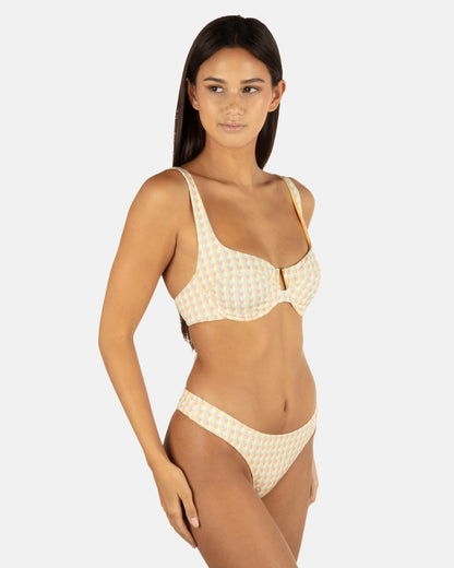 Retro Geo Underwire Bralette | Hurley - Chartreuse