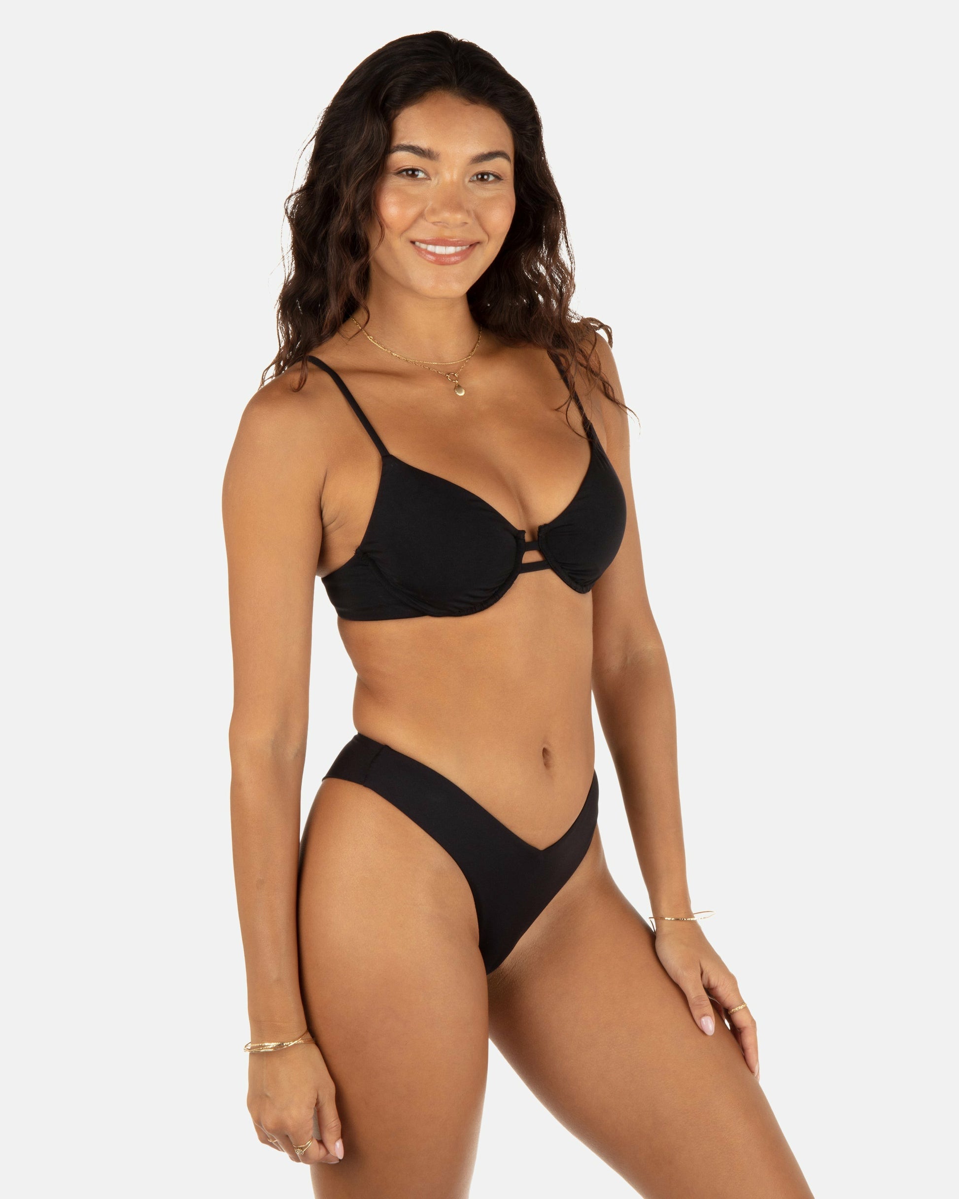 Solid Tab Underwire Bra | Hurley - Black