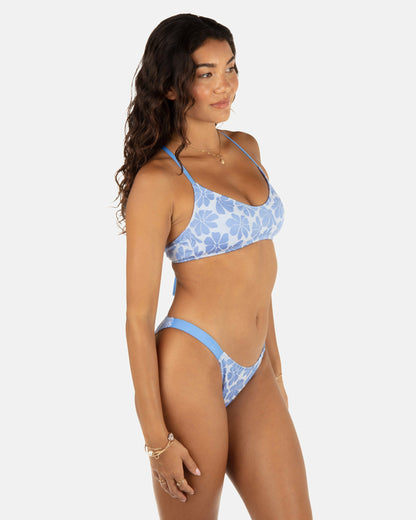 Pua Jacquard Cheeky Tab Side Bikini Bottom | Hurley - Cloud