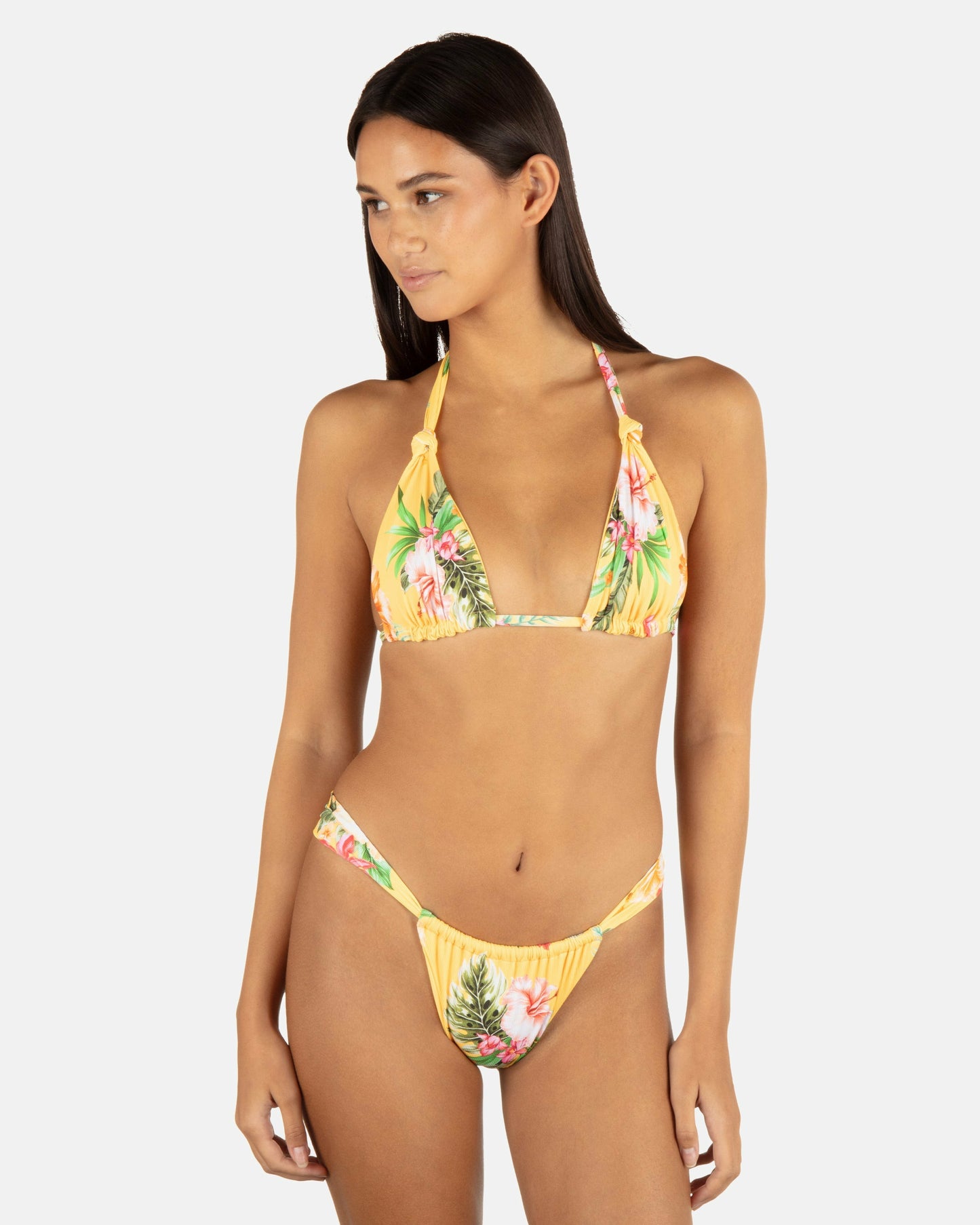 Malia Front Slide Cheeky Bikini Bottom | Hurley - Sorbet