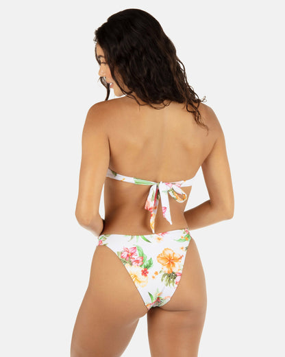 Malia Front Slide Cheeky Bikini Bottom | Hurley - White