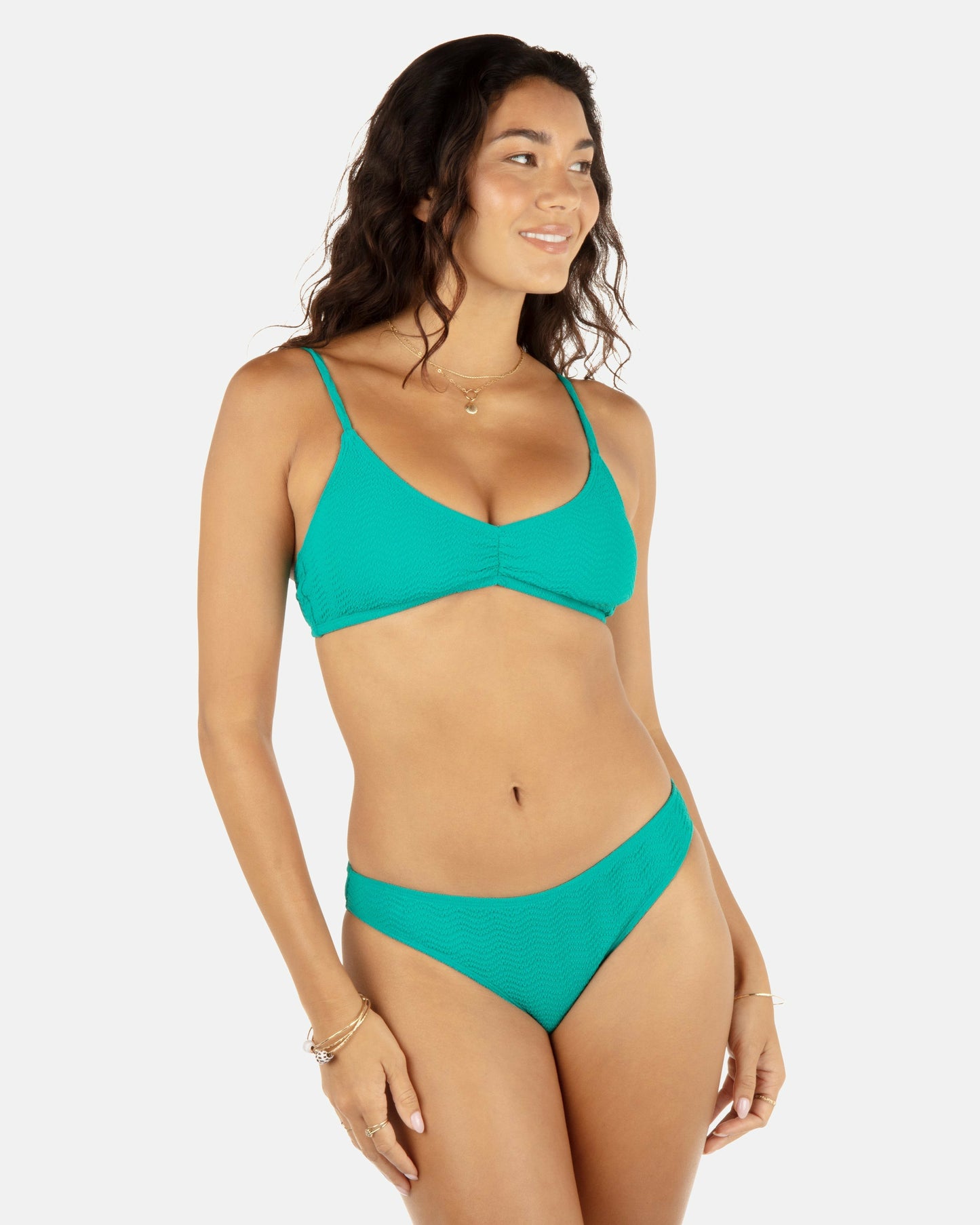 Wave Scrunch Moderate Bottom | Hurley - Teal