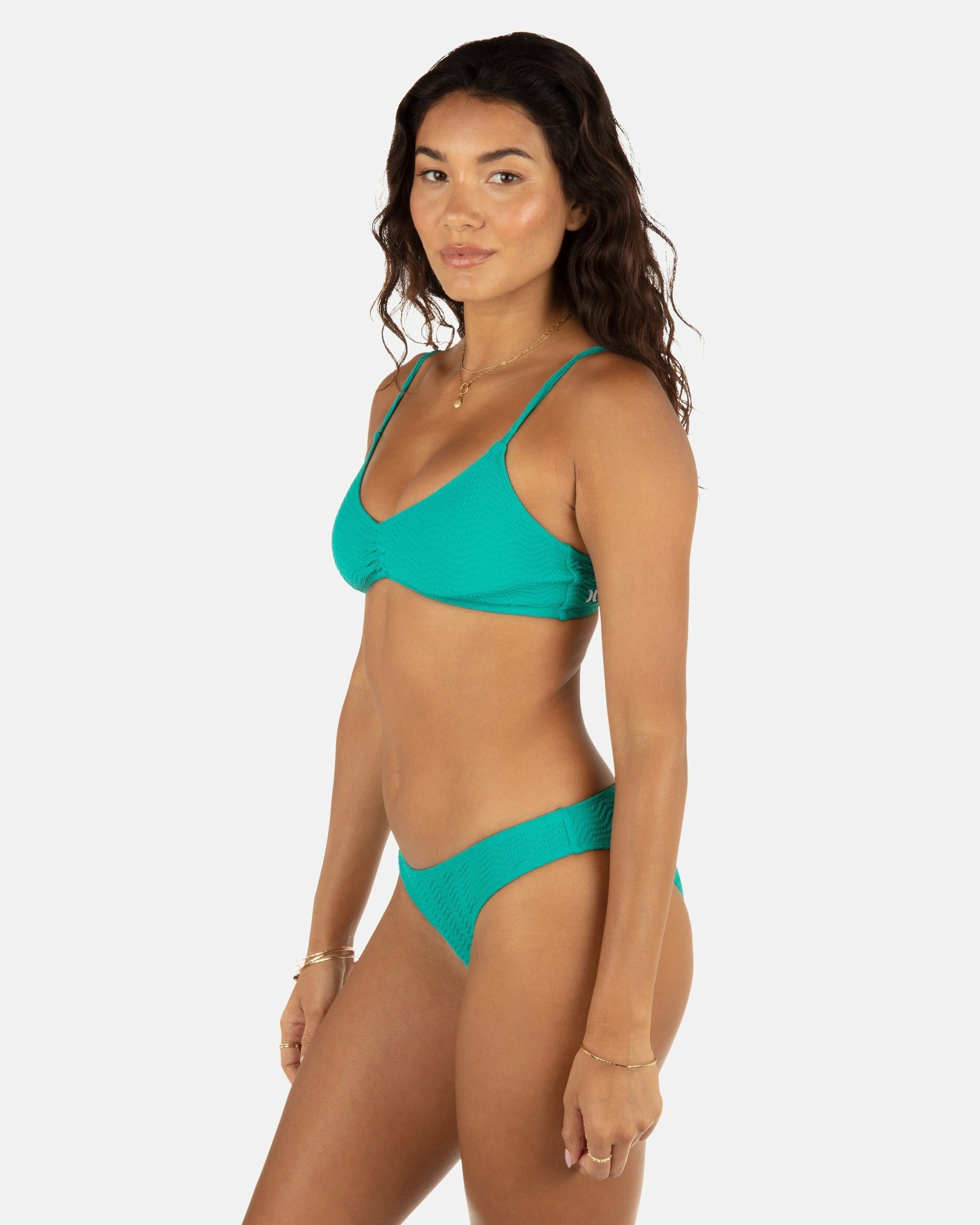 Wave Scrunch Moderate Bottom | Hurley - Teal