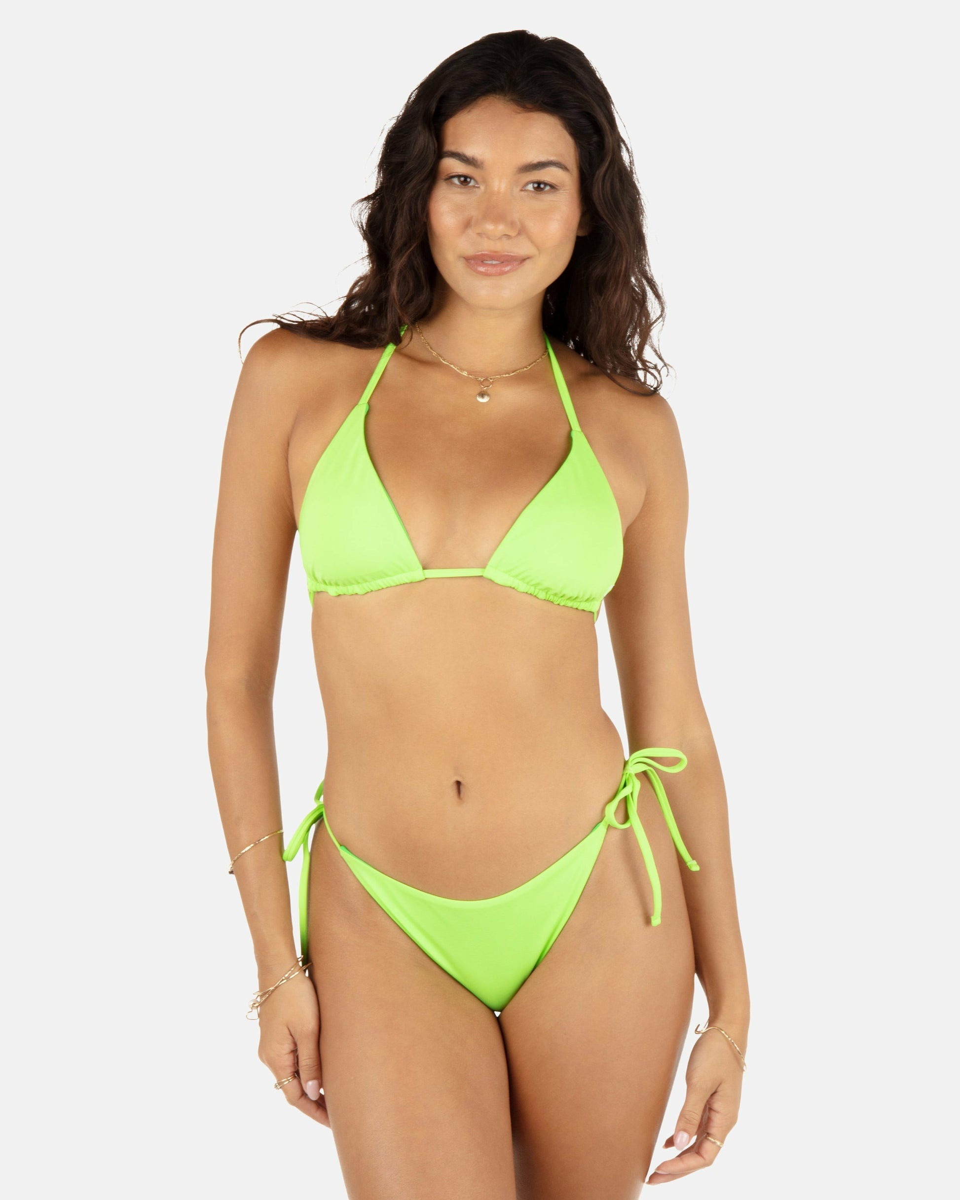 Solid Reversible Cheeky Tie Side Bottom | Hurley - Key Lime/Grass Green
