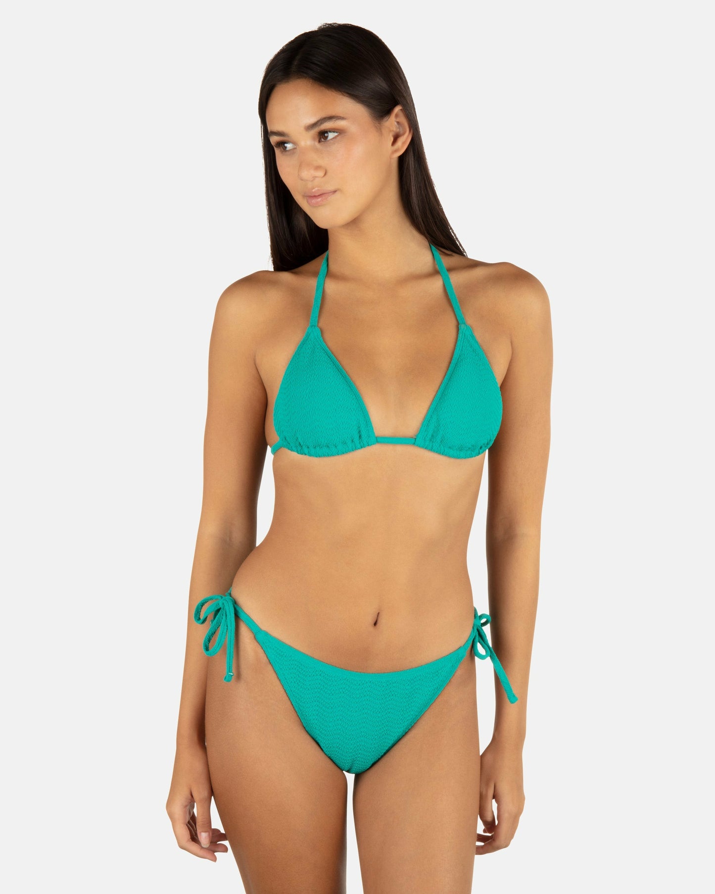 Wave Scrunch Cheeky Tie Side Bottom | Hurley - Teal