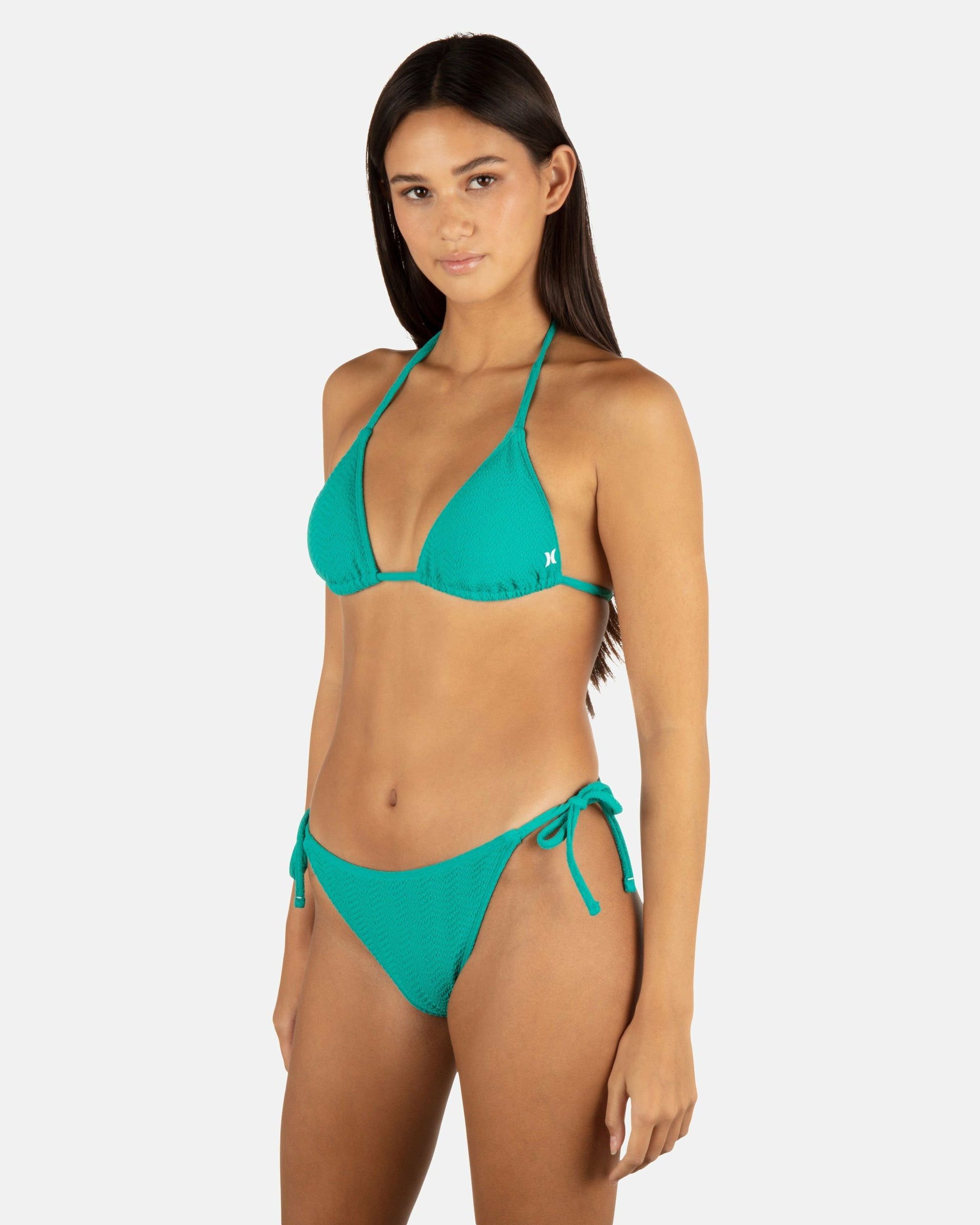 Wave Scrunch Cheeky Tie Side Bottom | Hurley - Teal