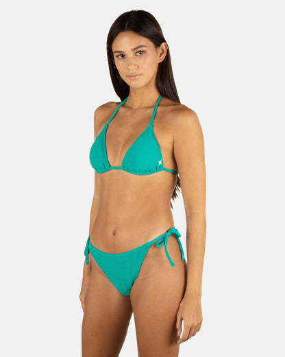 Wave Scrunch Cheeky Tie Side Bottom | Hurley - Teal