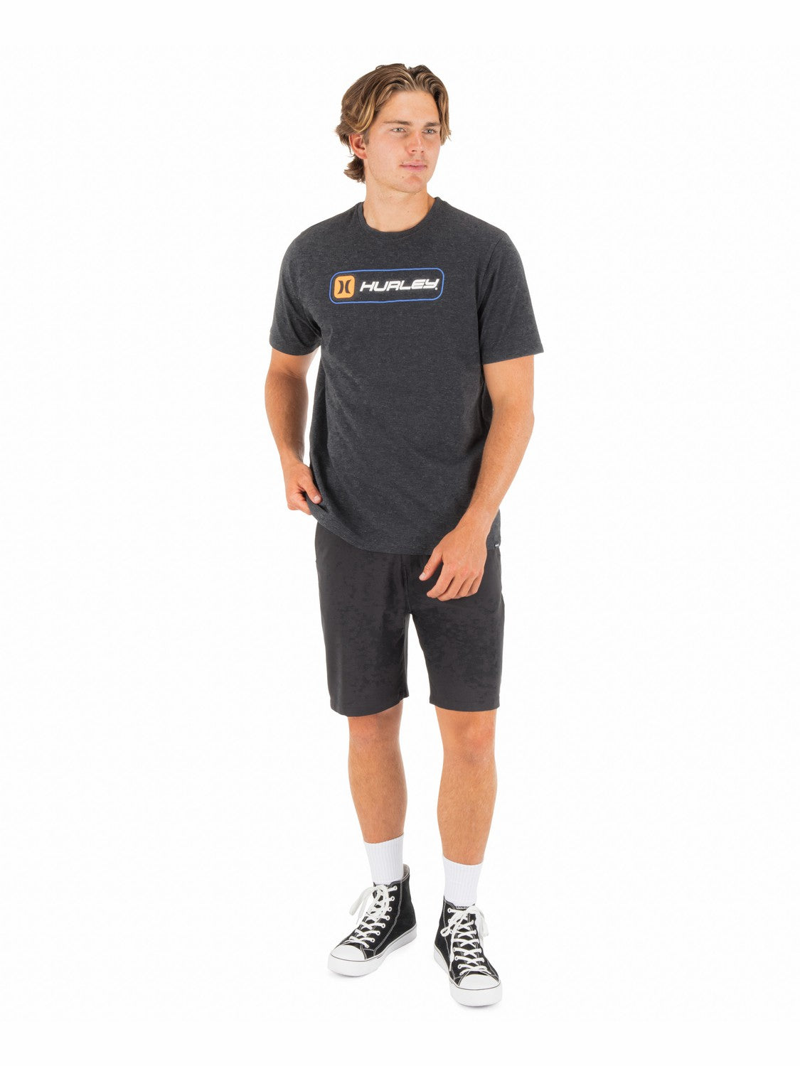 Inlined Slub Short Sleeve | Hurley - Black Heather