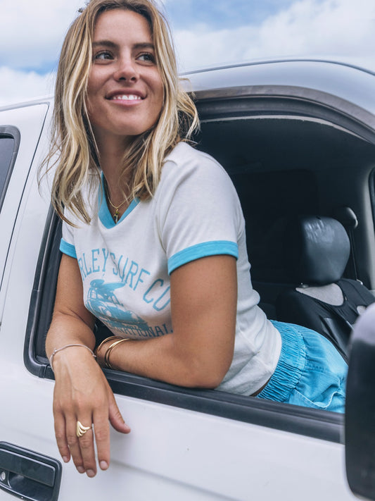 Speedway Ringer Baby Tee | Hurley - Tofu