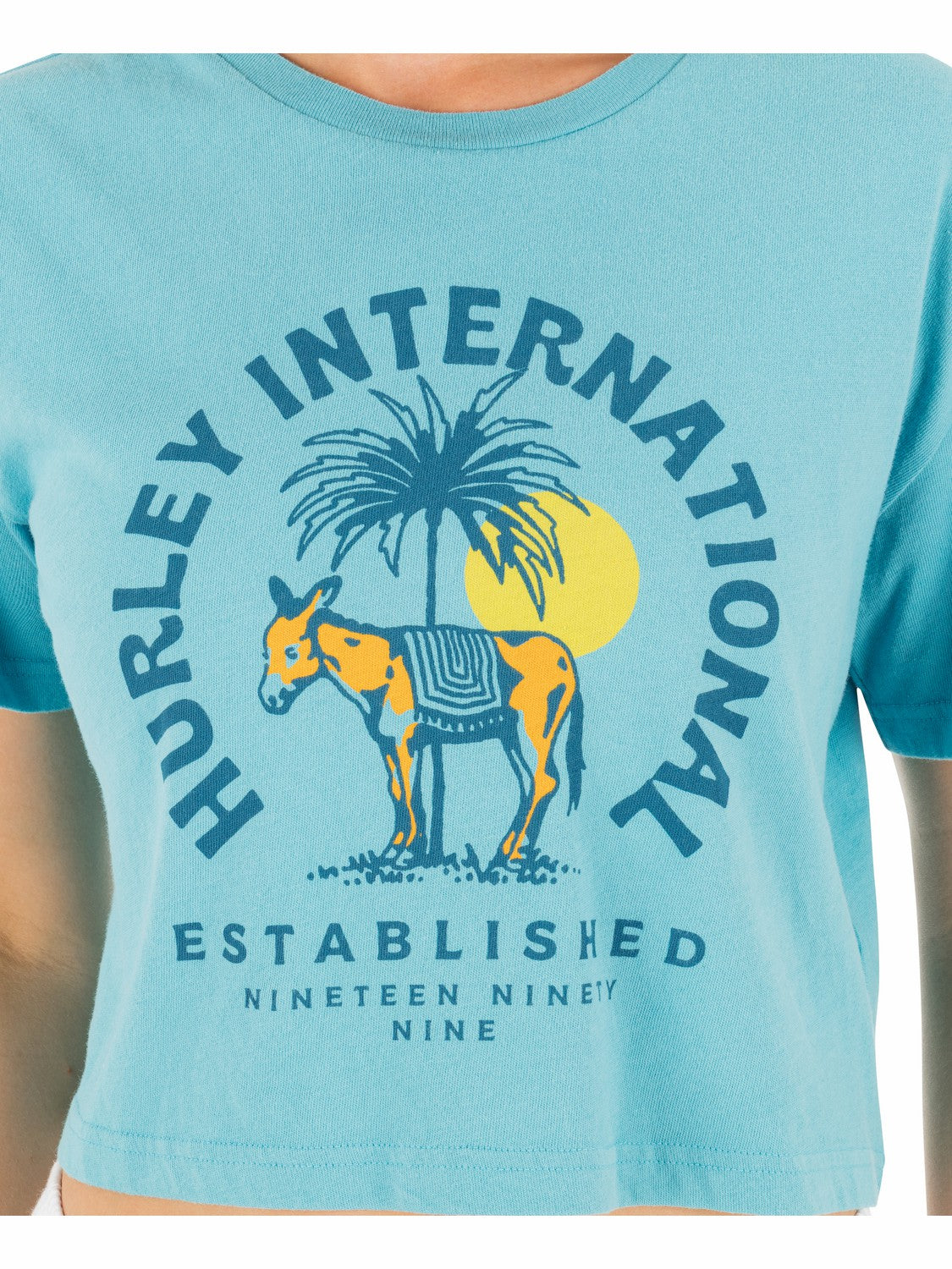 Burro Boxy Crop Tee | Hurley - Maui Blue