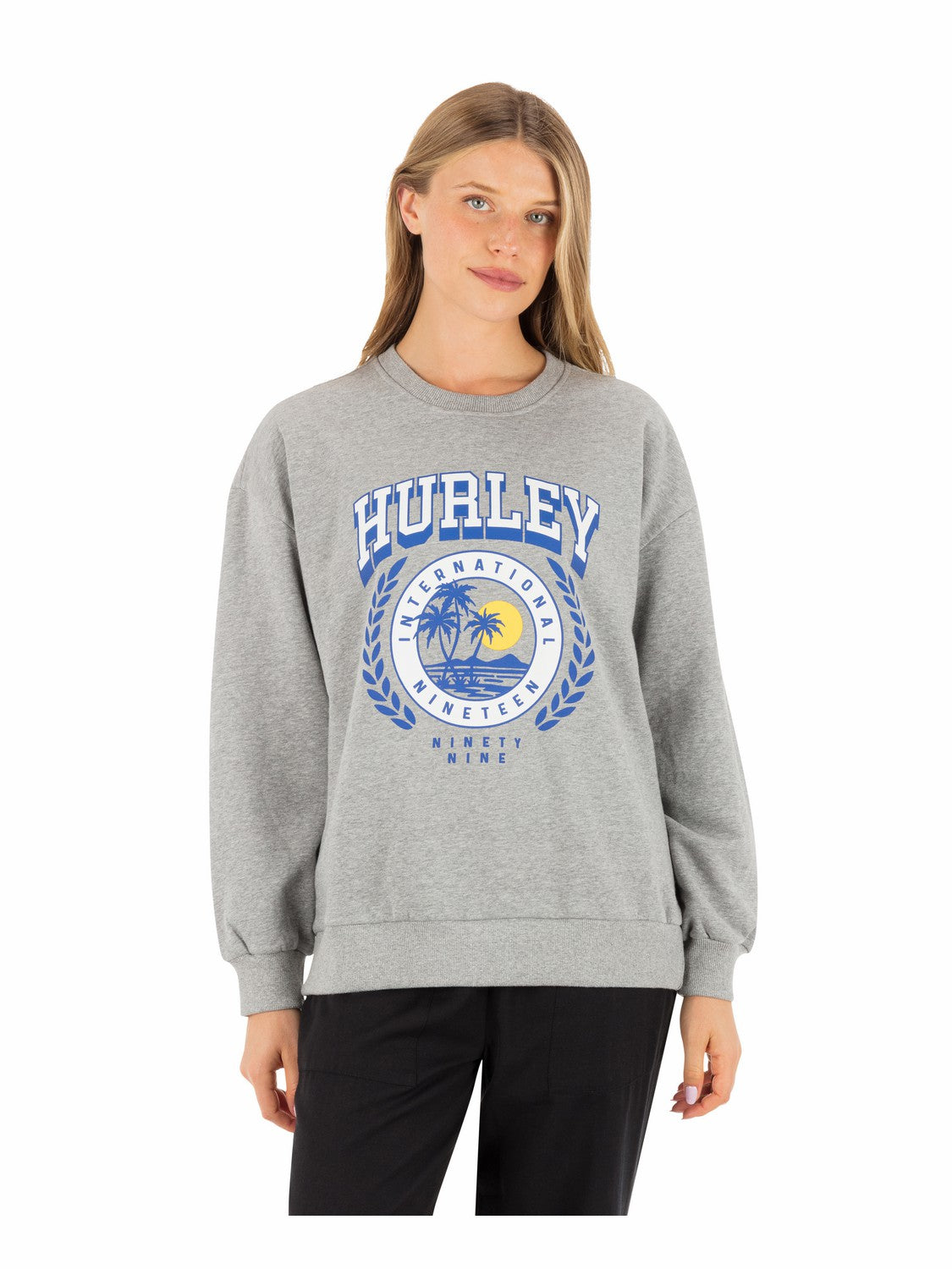 Academy Oversized Crew | Hurley - Grey Heather