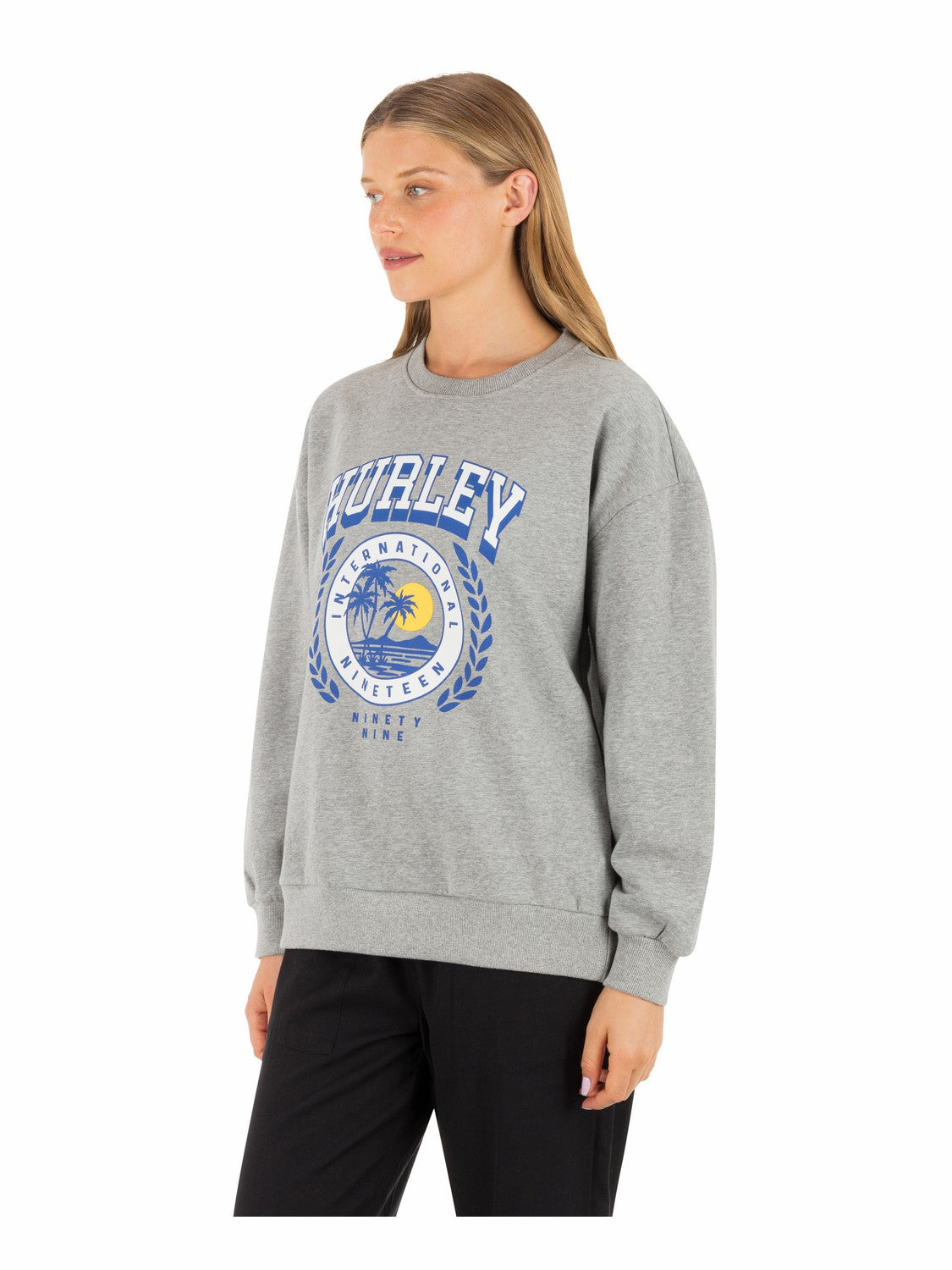 Academy Oversized Crew | Hurley - Grey Heather